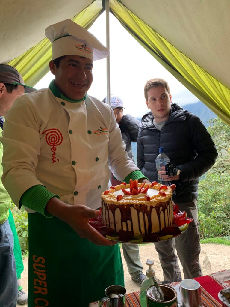 Inca Trail Chef with Cake 