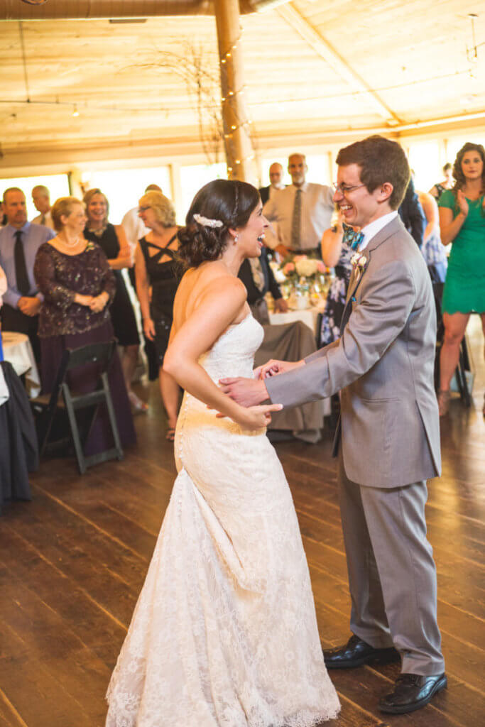 Bride and Groom Dancing Vermont Summer Wedding