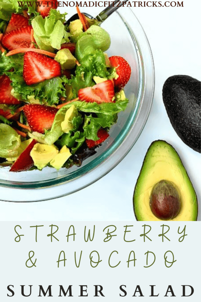 strawberry avocado salad  pin