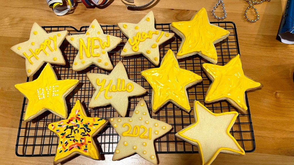 gluten-free new years star cookies