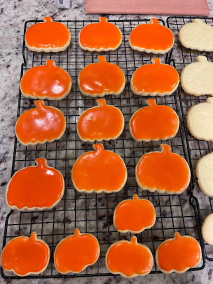 gluten-free halloween cookies in pumpkins