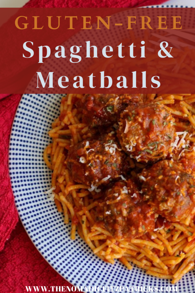 gluten-free spaghetti and meatballs pin