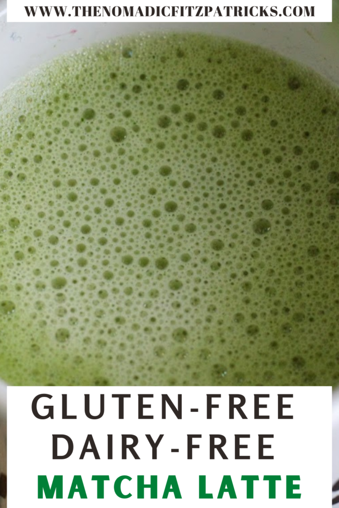 gluten and dairy free matcha latte