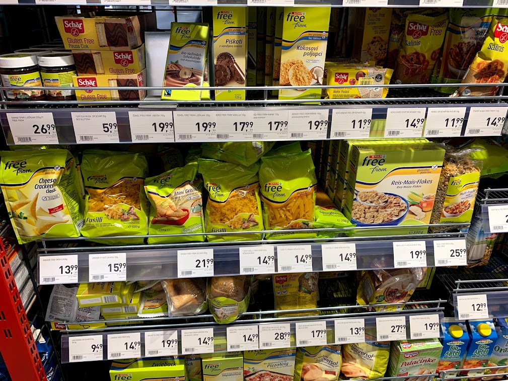 gluten-free groceries in Croatia