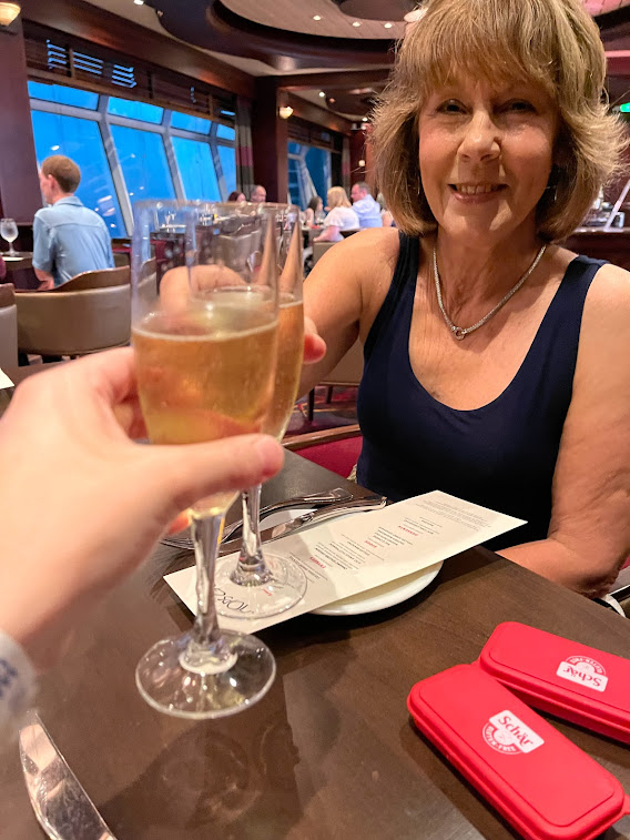Mom champagne toast