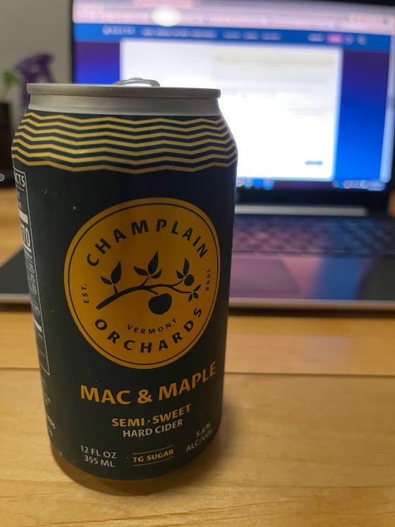 Champlain Orchards gluten-free cider