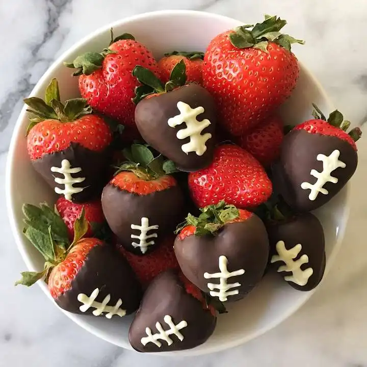 gluten-free game day recipe: football strawberries