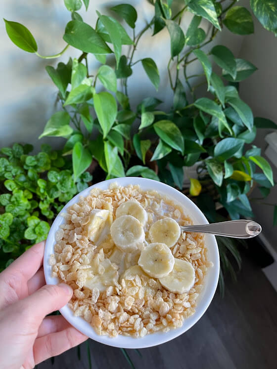 Aldi gluten-free products: cereal with banana