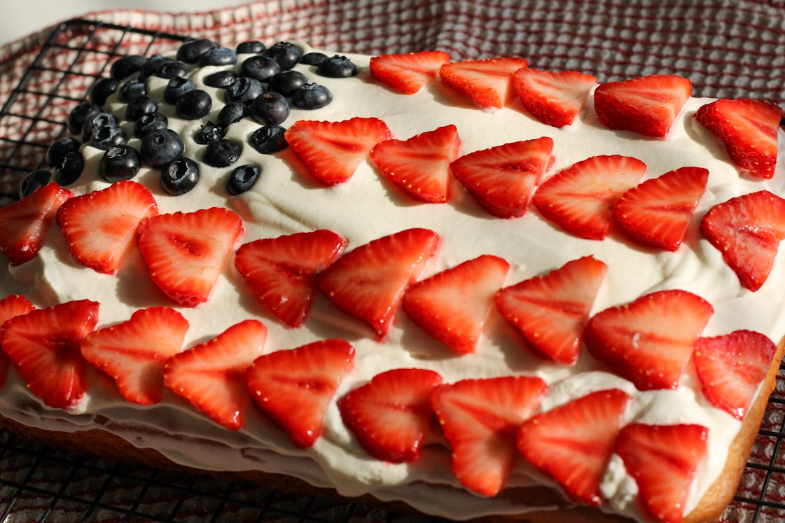 gluten-free flag cake
