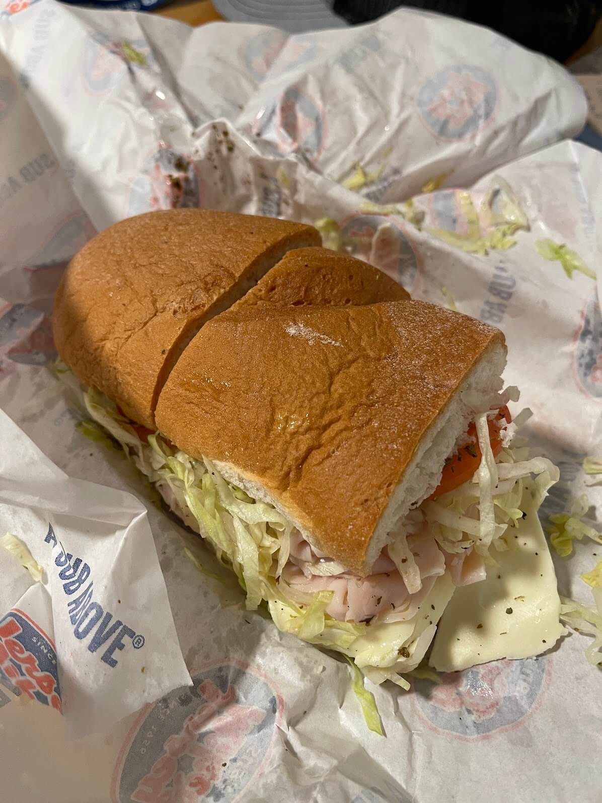 Jersey Mike's gluten-free sub